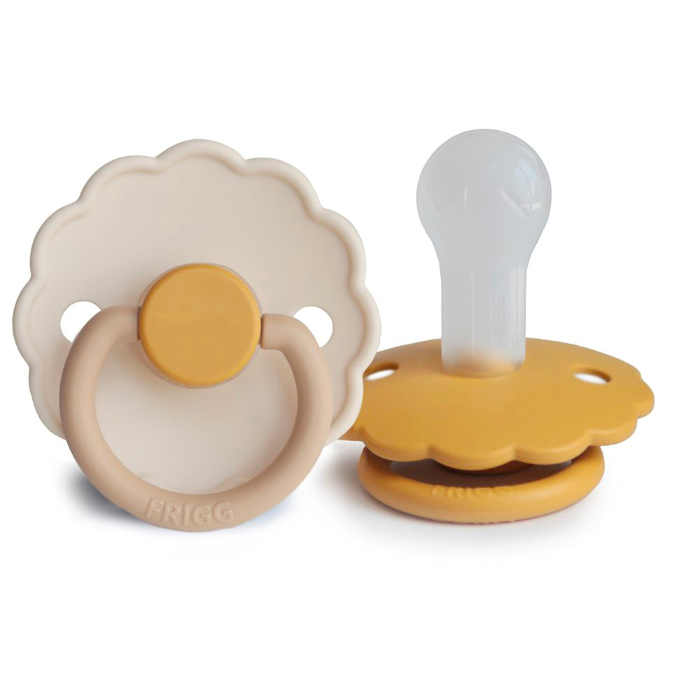 MUSHIE FRIGG Daisy Silicone Baby Pacifier | 2-Pack