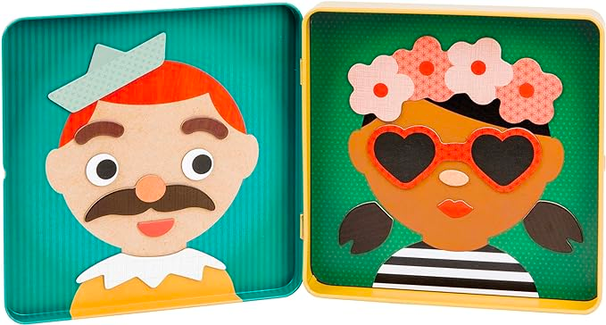 PETIT COLLAGE Funny Faces Magnetic Play Set 16.5X16.5X2.5CM