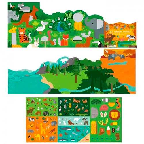 PETIT COLLAGE My Animal World Sticker Activity Set