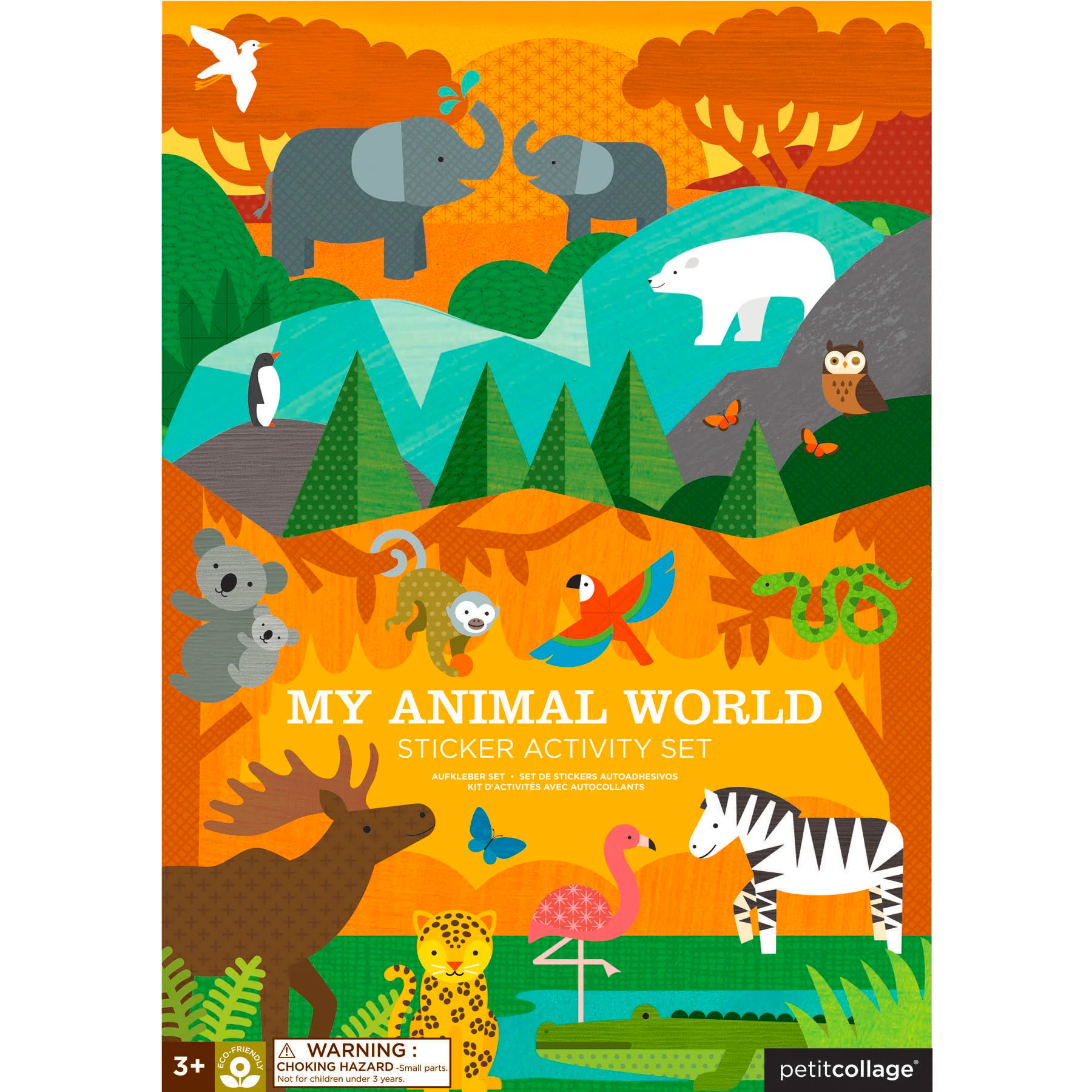 PETIT COLLAGE My Animal World Sticker Activity Set