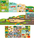 Load image into Gallery viewer, PETIT COLLAGE Roads & Rails Sticker Activity Set
