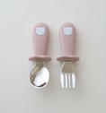 Load image into Gallery viewer, Kawaii&Born Kids BPA-free Food-safe Silicone Fork and Spoon multi color
