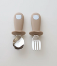 Load image into Gallery viewer, Kawaii&Born Kids BPA-free Food-safe Silicone Fork and Spoon multi color
