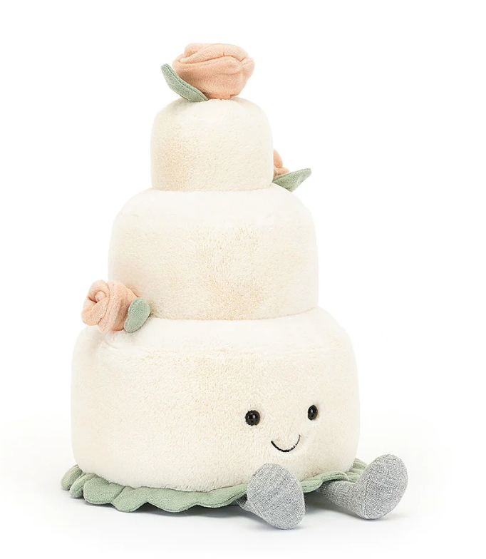 JELLYCAT AMUSEABLES WEDDING CAKE WHITE 19X19X28CM