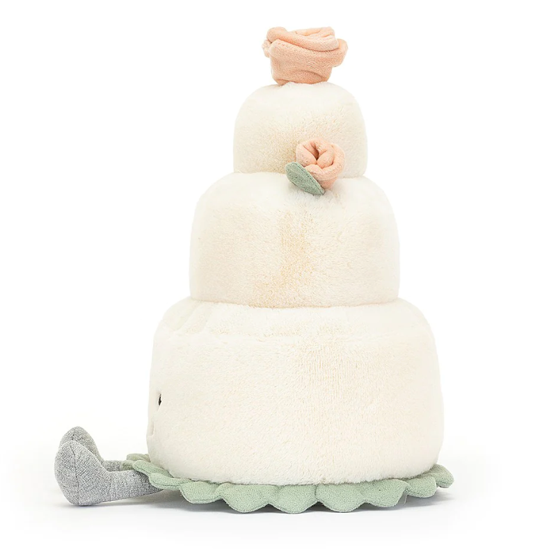 JELLYCAT AMUSEABLES WEDDING CAKE WHITE 19X19X28CM