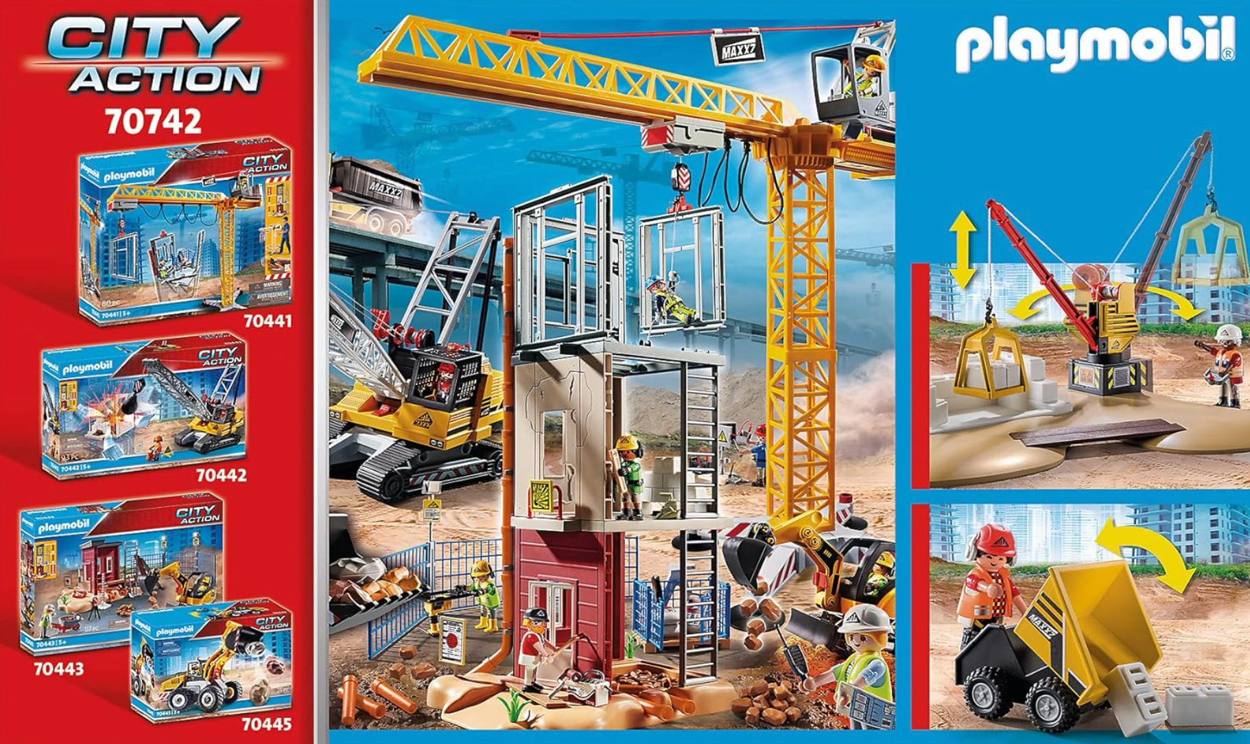 Playmobil - Construction Site with Flatbed