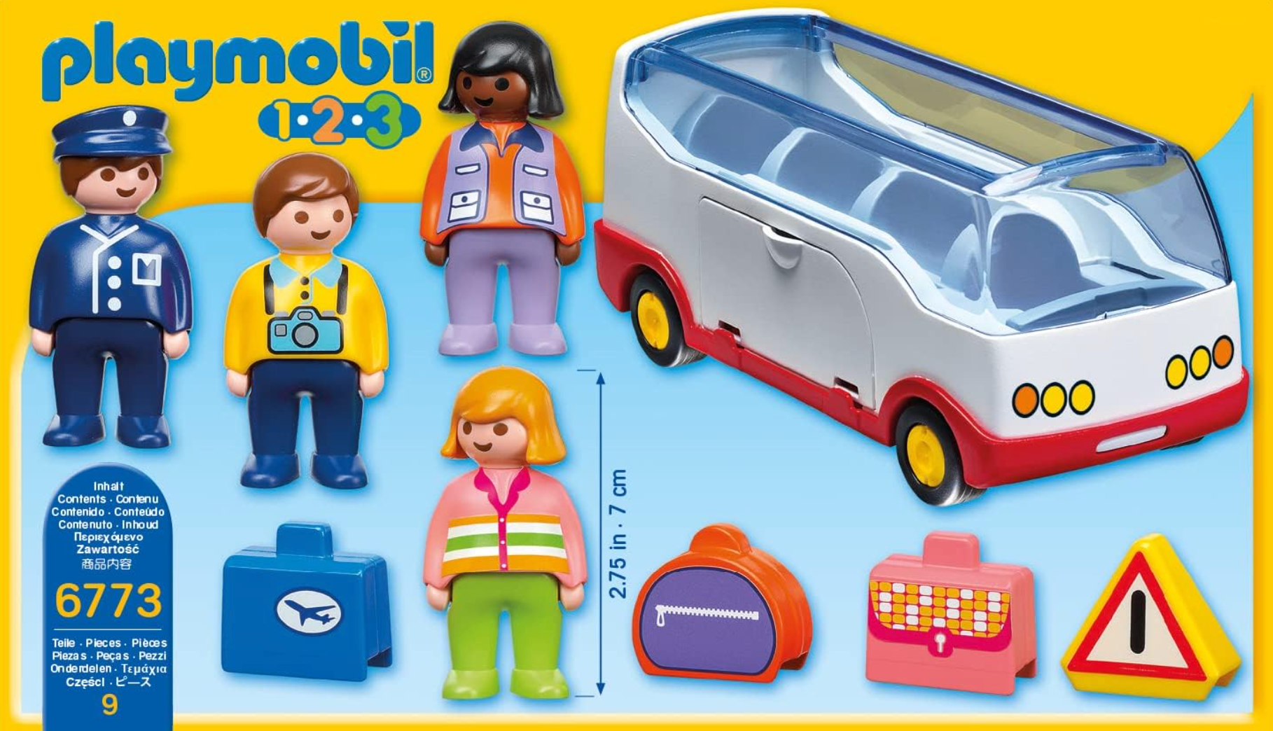 Playmobil - 1.2.3 Airport Shuttle Bus