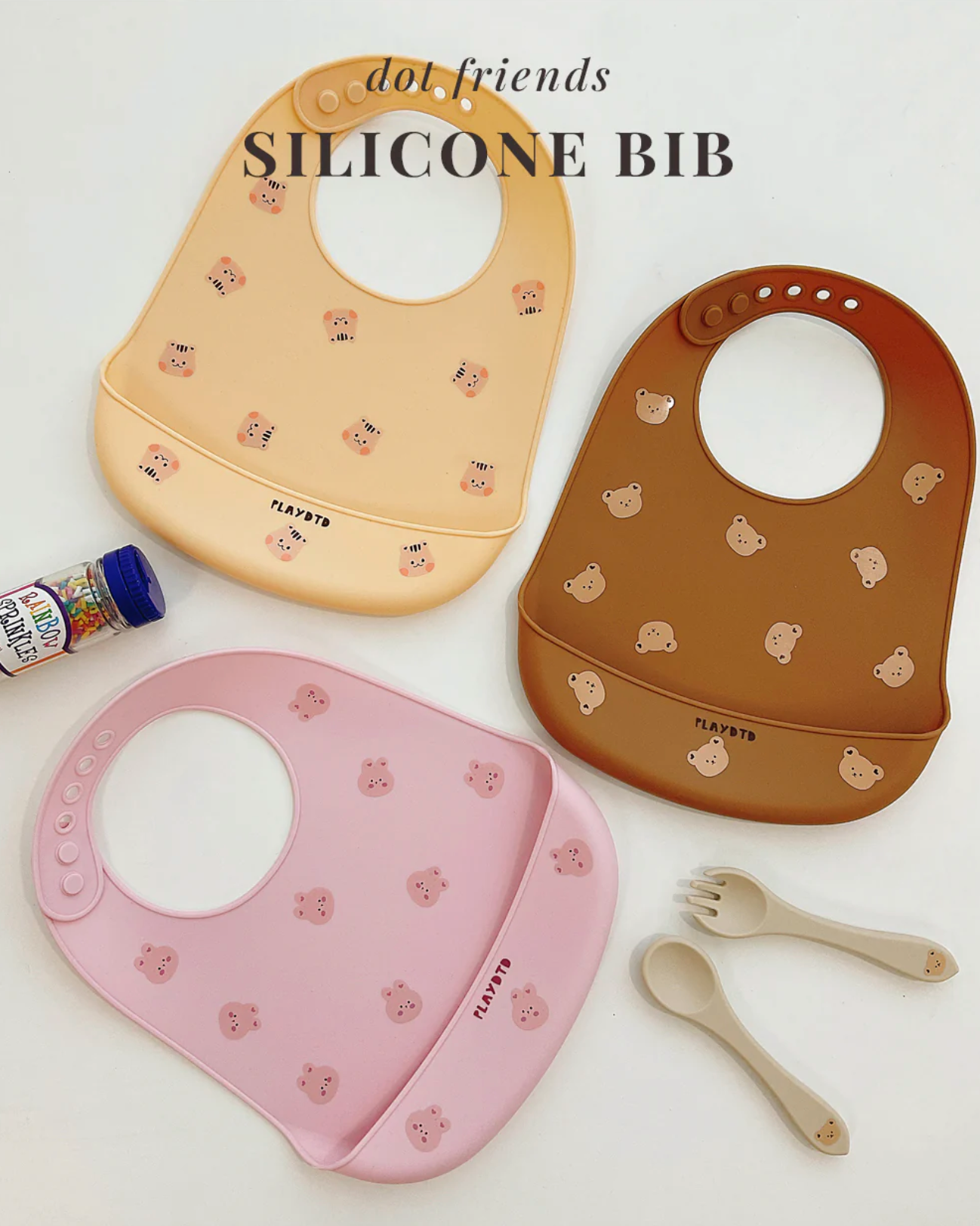 Dot to dot silicone bib