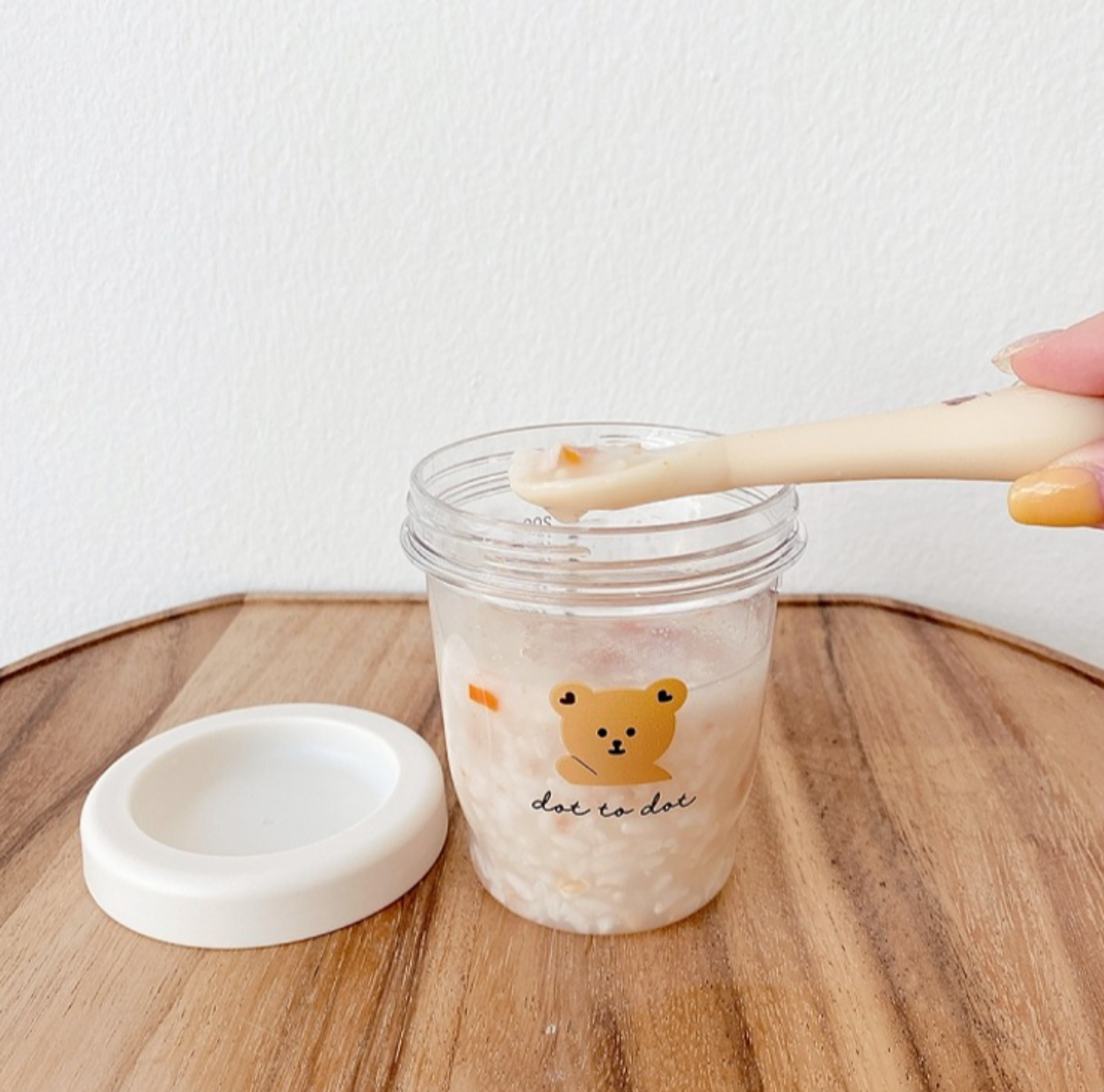 Dot to dot Bear food container 3pc