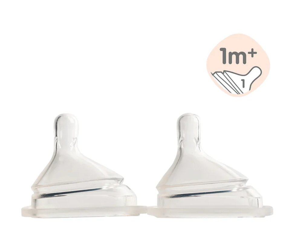 Hegen Teat Slow Flow, 2-Pack (1 to 3 Months)