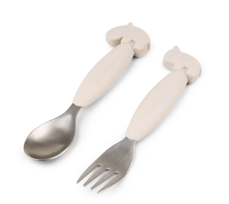 Easy Grip Spoon & Fork Sand