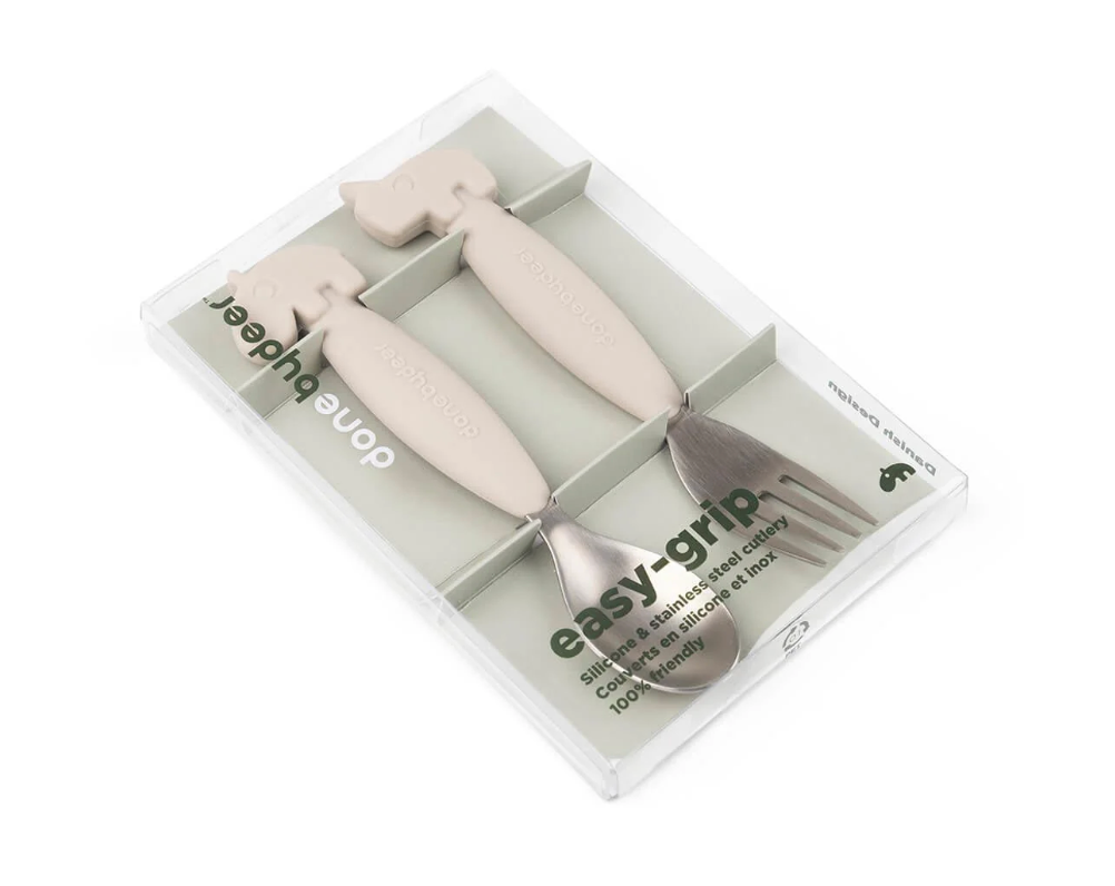 Easy Grip Spoon & Fork Sand