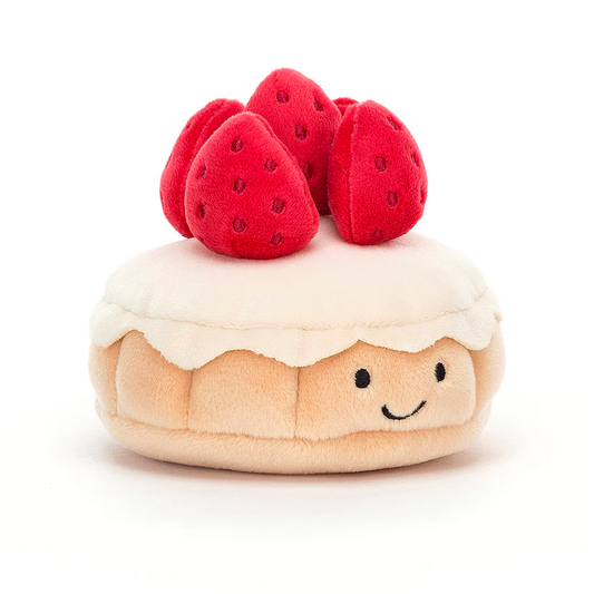 JELLYCAT PRETTY PATISSERIE TARTE AUX FRAISES 9CM