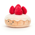 Load image into Gallery viewer, JELLYCAT PRETTY PATISSERIE TARTE AUX FRAISES 9CM
