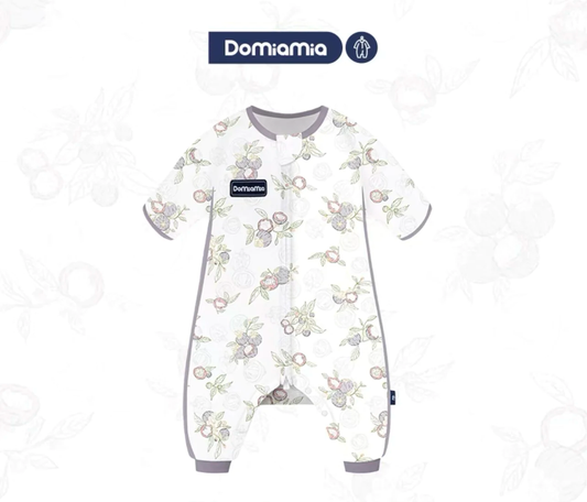 Domiamia Bamboo Short Sleeve Summer Sleep Sack With Feet Double Layer