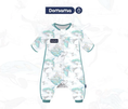 Load image into Gallery viewer, Domiamia Bamboo Short Sleeve Summer Sleep Sack With Feet Double Layer
