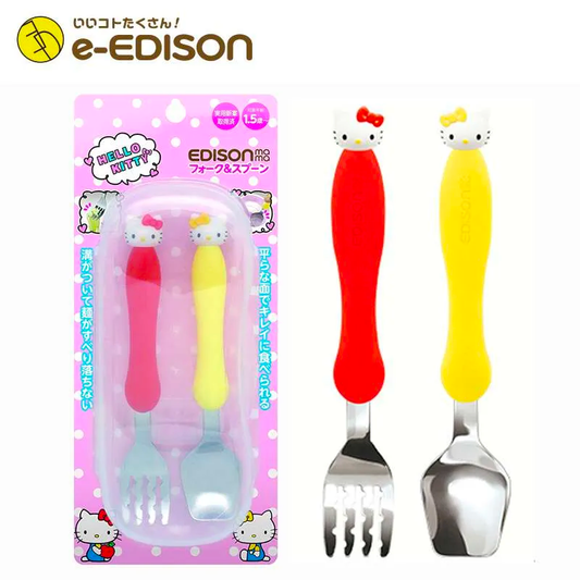 EDISON Mama Kitty Fork & Spoon Set 1.5Y+