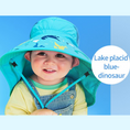 Load image into Gallery viewer, Lemonkids hat-sunhat-Lake placid blue-Dinosaur (Size L)
