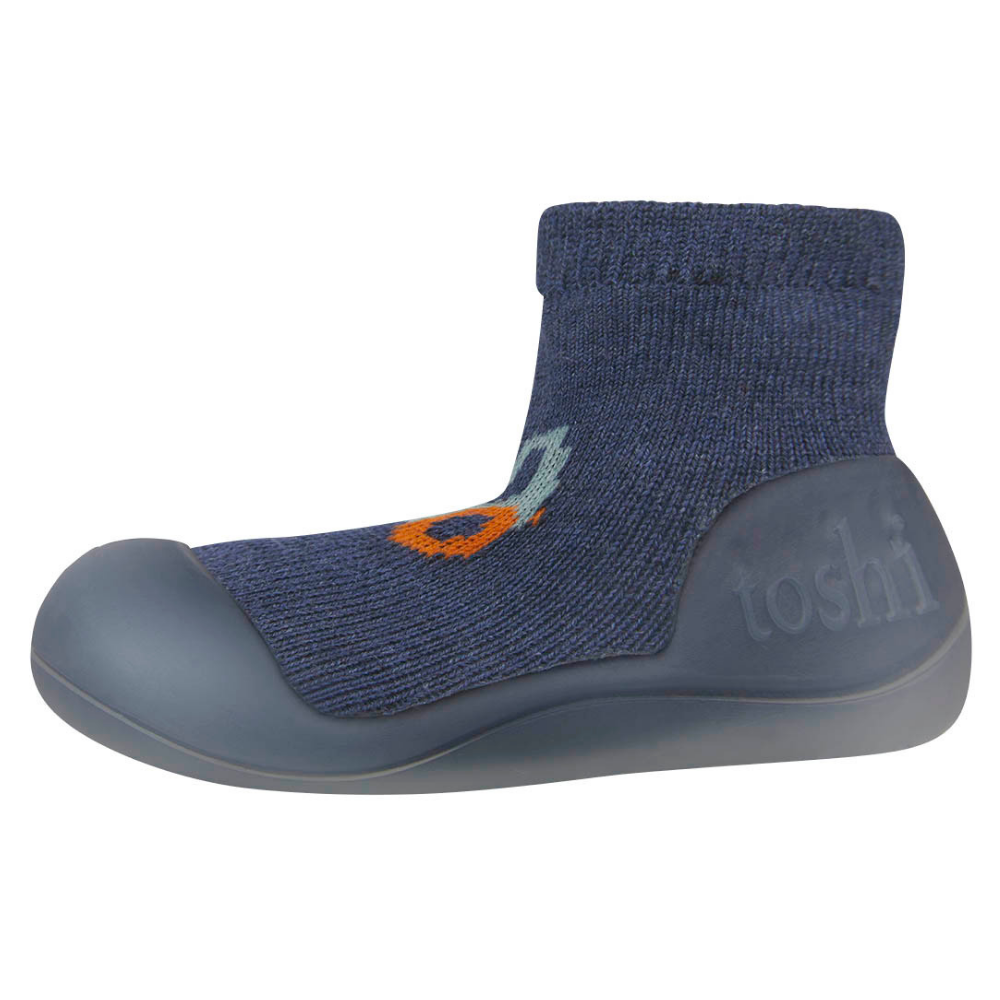 TOSHI ORGANIC HYBRID WALKING SOCKS JACQUARD EARTHMOVER