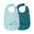 Load image into Gallery viewer, Done by Deer Velcro Bibs 2 Pack （Sand/Powder/Blue)
