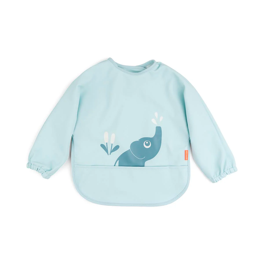 Done by Deer Sleeved Pocket Bib (Powder/Blue/Green/Sand)