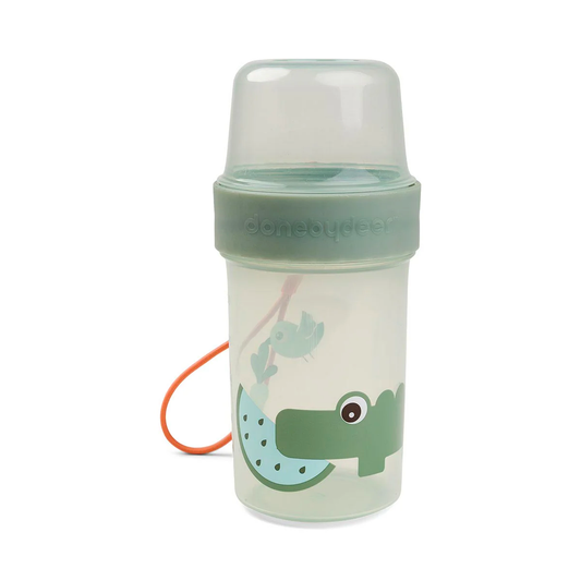 Done by Deer 2-Way Snack Containers Large (Green/Papaya/Sand)