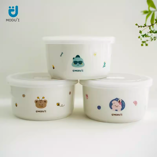 Modu'i Ceramic & Silicone Container 250ml (Dragon/Bear/Rabbit)