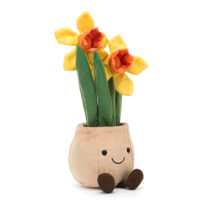 JELLYCAT AMUSEABLE DAFFODIL POT YELLOW 11X11X29CM