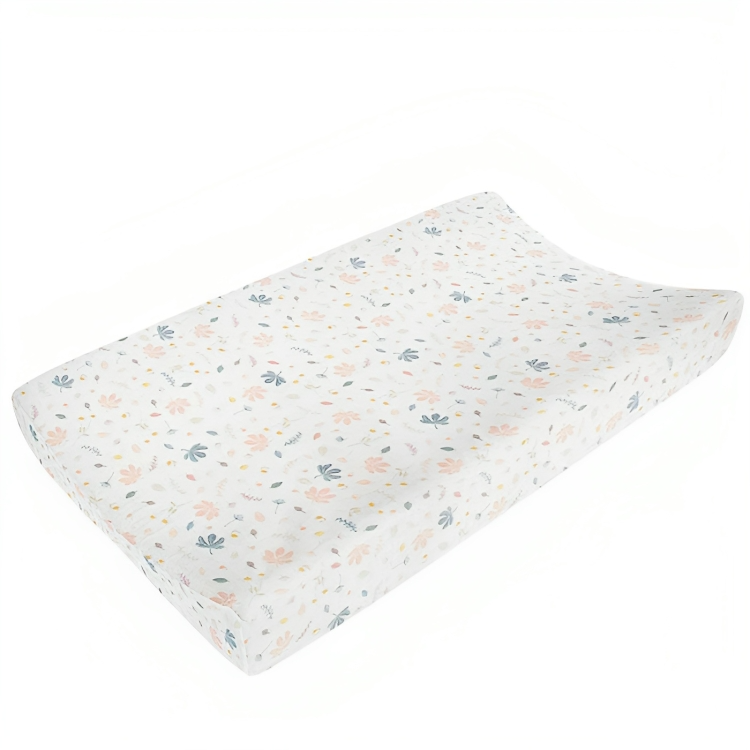 Organic Muslin Change Pad Cover - Botanical