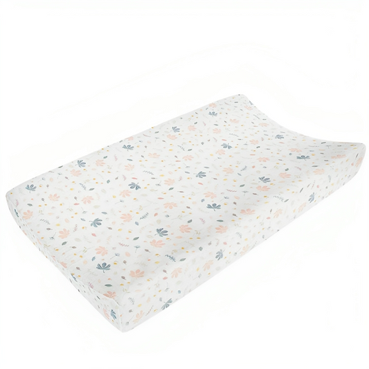 Organic Muslin Change Pad Cover - Botanical