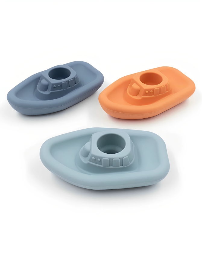 PLAYGROUND Bath Toys 3pk Silicone Tubtime Tug Boat