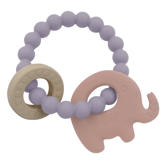 PLAYGROUND Silicone Elephant Teether - Lilac