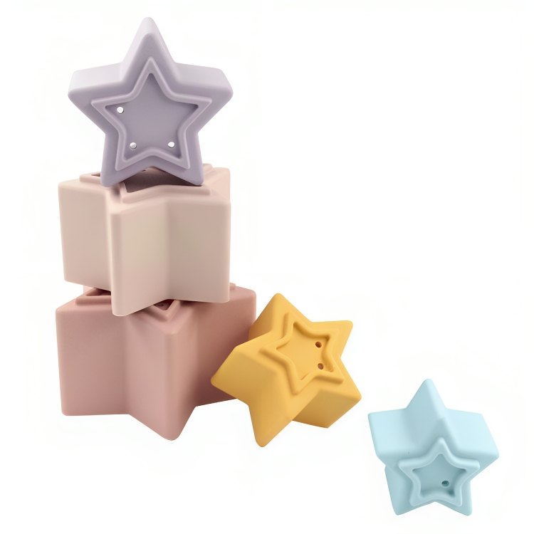 PLAYGROUND Silicone Nesting Stars - Multi