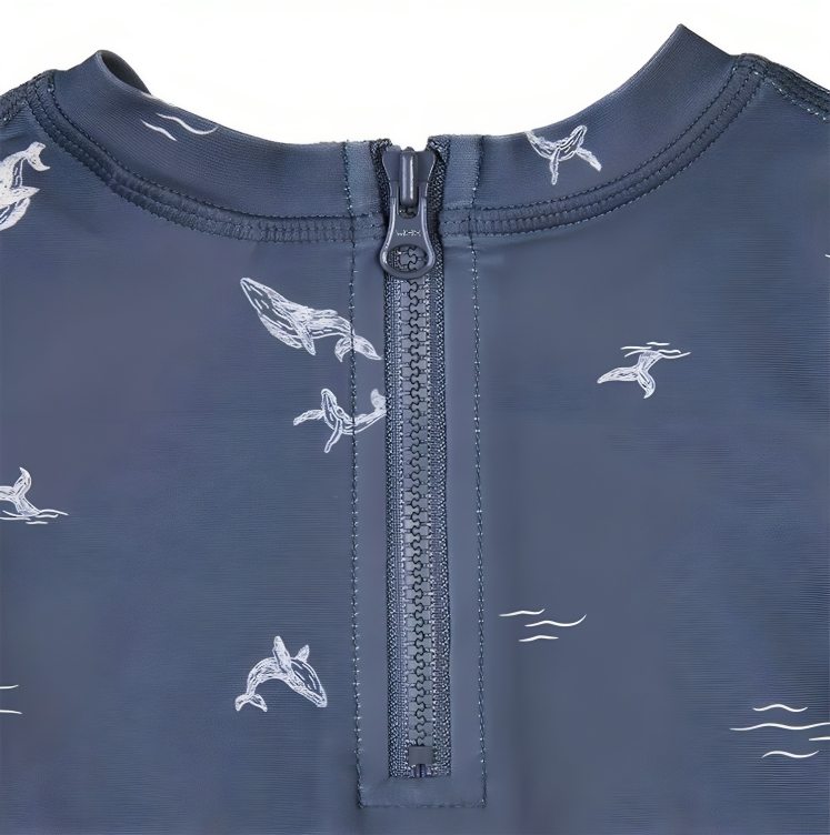 TOSHI SWIM BABY ONESIE LONG SLEEVE WHALES