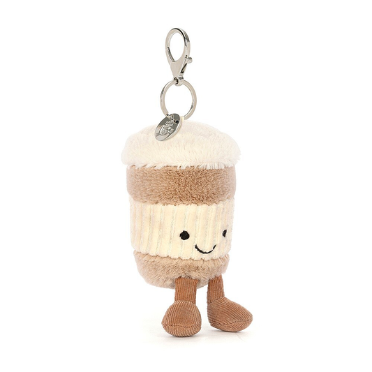 JELLYCAT AMUSEABLES COFFEE-TO-GO BAG CHARM CREAM 5X15X18CM