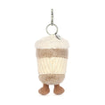 Load image into Gallery viewer, JELLYCAT AMUSEABLES COFFEE-TO-GO BAG CHARM CREAM 5X15X18CM
