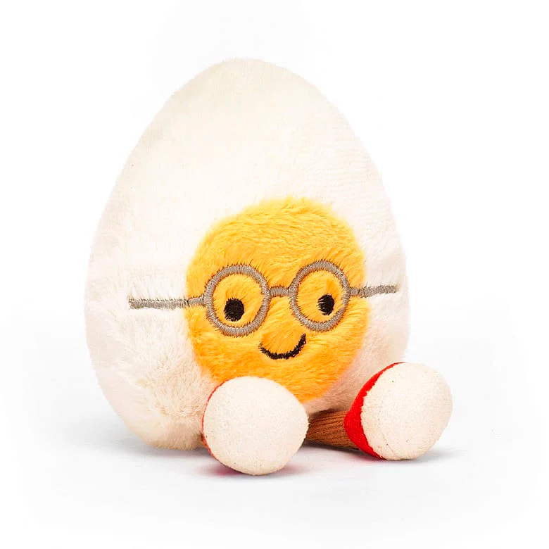 JELLYCAT AMUSEABLE BOILED EGG GEEK CREAM 22X44X16CM