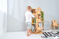 Load image into Gallery viewer, MesaSilla Revolving Solid Wood Bookcase
