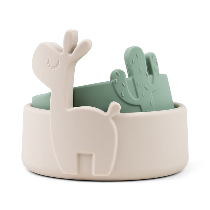 Done by Deer silicone bowl set 2pc Lalee Sand/Green