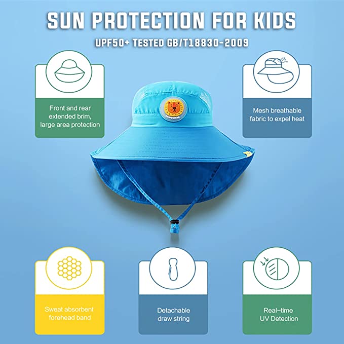 Lemonkids hat-sunhat-Star blue-Lion (Size M)