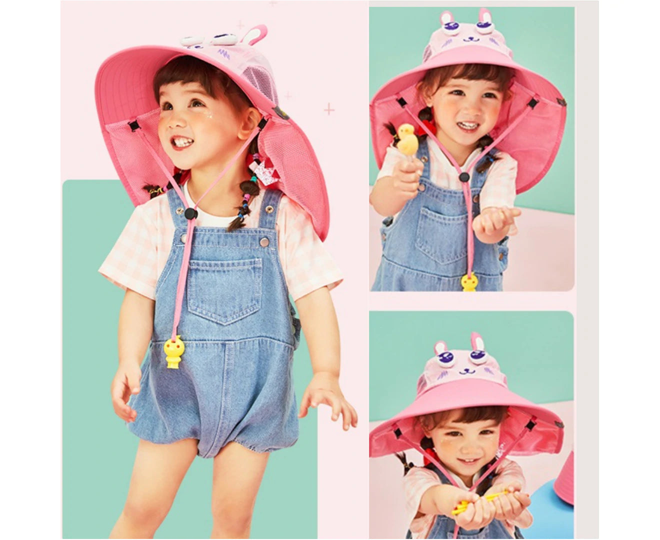 Lemonkids hat-sunhat-Pink-Bunny (Size L)