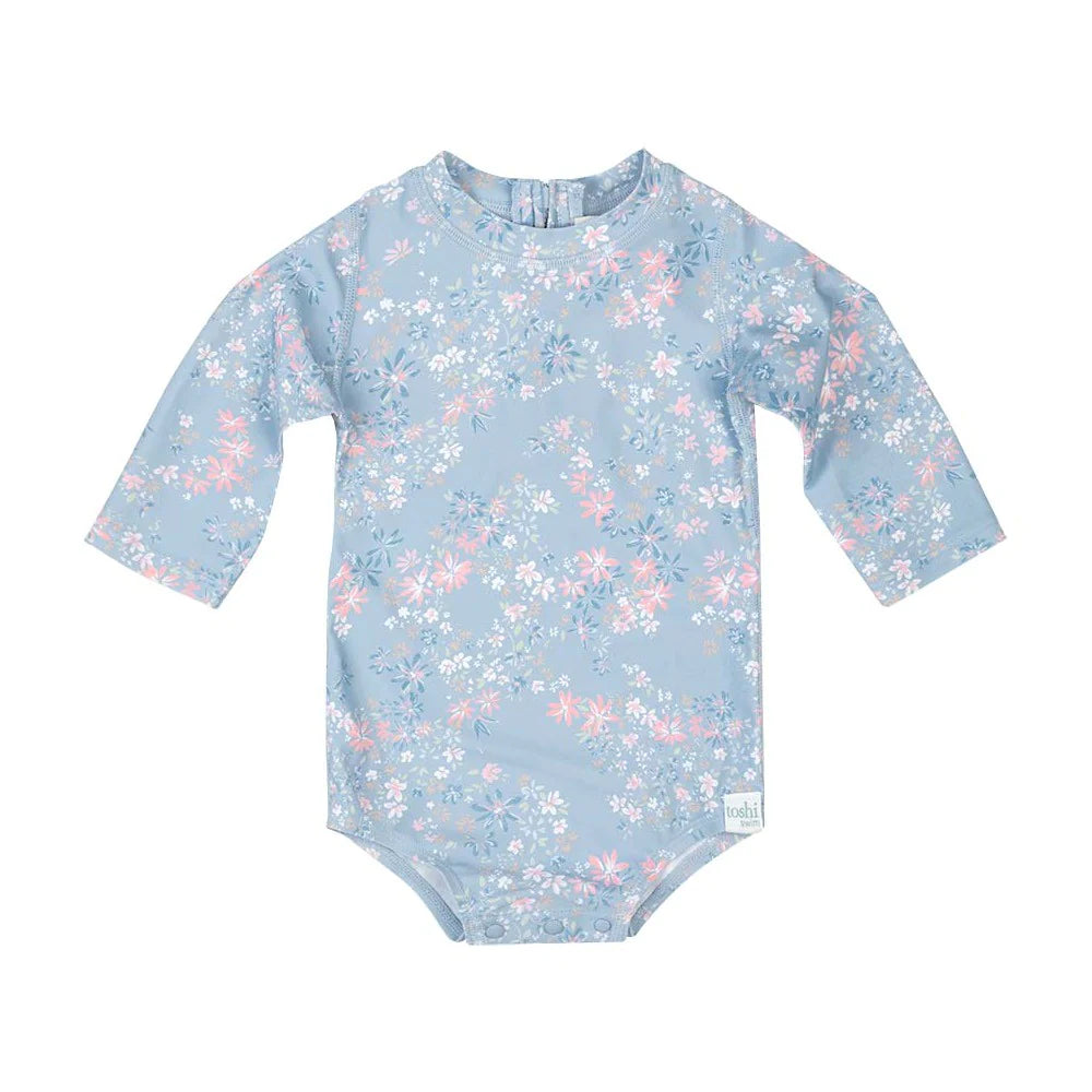 TOSHI SWIM BABY ONESIE LONG SLEEVE ATHENA DUSK