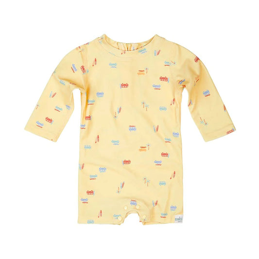 TOSHI SWIM BABY ONESIE LONG SLEEVE CLASSIC SUNNY