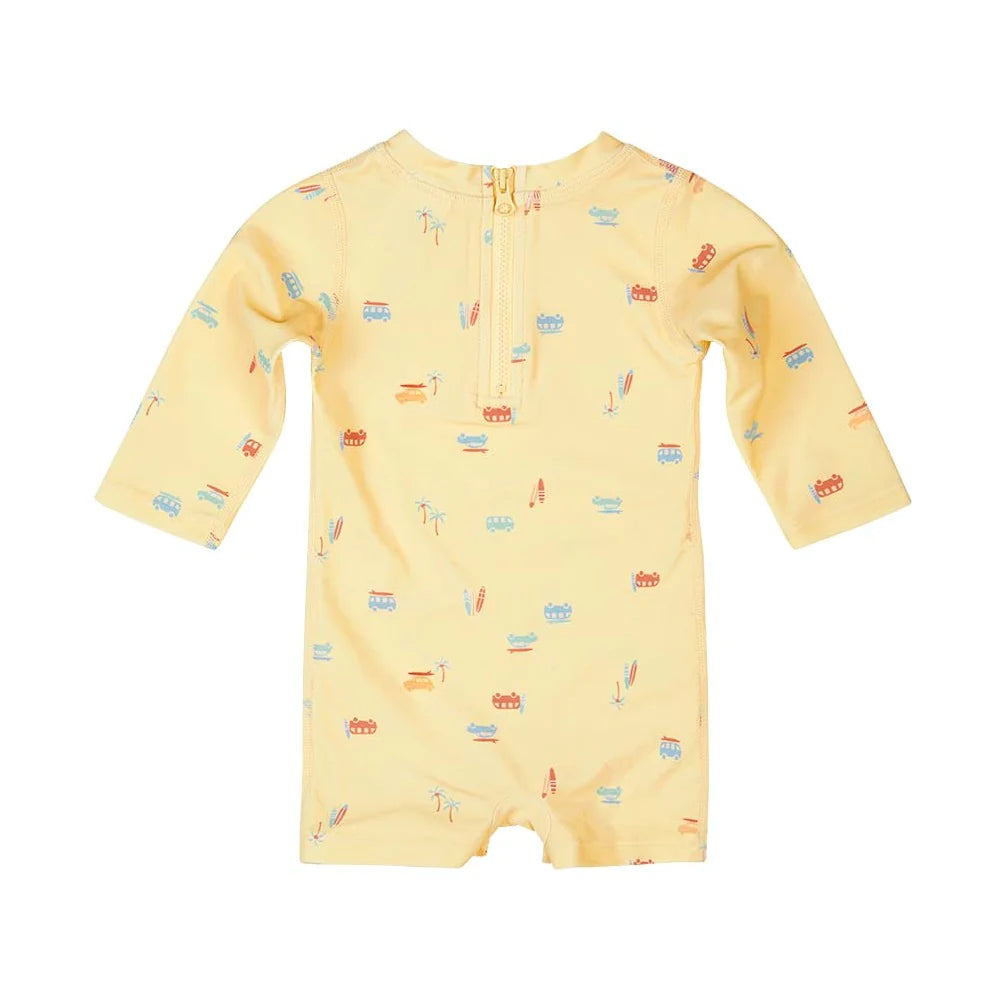 TOSHI SWIM BABY ONESIE LONG SLEEVE CLASSIC SUNNY