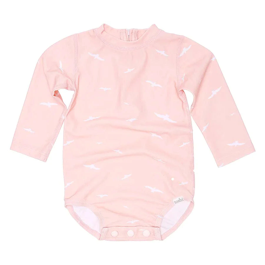 TOSHI SWIM ONESIE LONG SLEEVE PALM BEACH