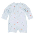 Load image into Gallery viewer, TOSHI SWIM BABY ONESIE LONG SLEEVE CLASSIC SHARKS
