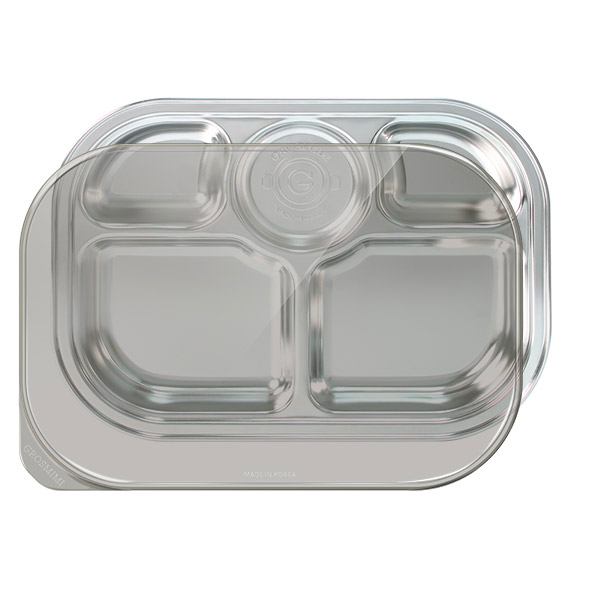 Grosmimi Stainless SUS304 Baby Food Tray with Lid