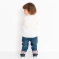 Load image into Gallery viewer, MIKI HOUSE Black Bear First Shoes Denim
