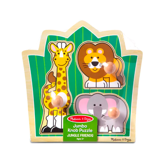 Melissa & Doug Jungle Friends Jumbo Knob Puzzle - 3 Pieces