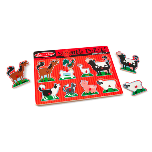 Melissa & Doug Farm Animals Sound Puzzle - 8 Pieces